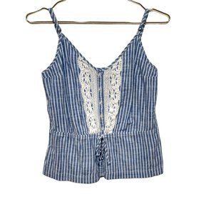 Abercrombie & Fitch Striped Lace Tank Top Size XS